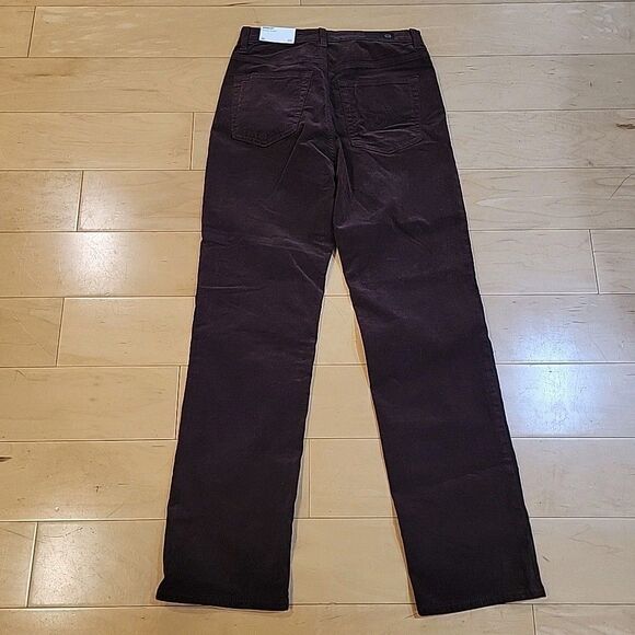 NWT AG Denim Brinley Mid Rise Straight Corduroy Jeans Chocolate Brown Size 26 - Picture 6 of 12